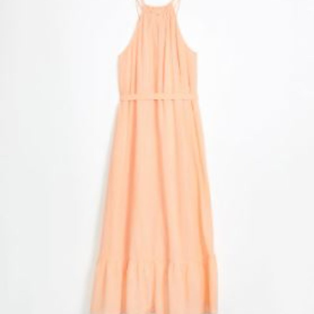 LOFT NWT Flounce Halter Midi Dress - Picture 3 of 3